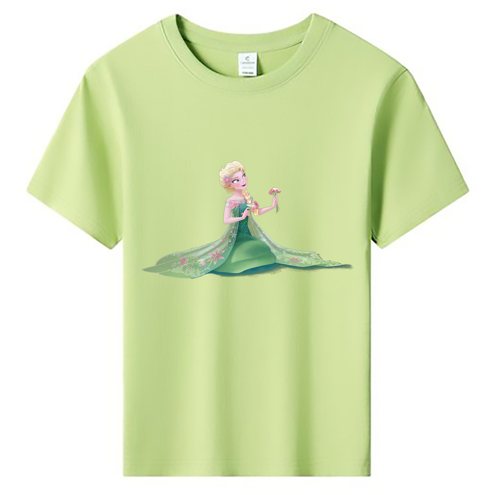 （画像用） アナと雪の女王 アンナ エルサ Frozen Anna Elsa 綿100％キッズTシャツ（フロントプリント）